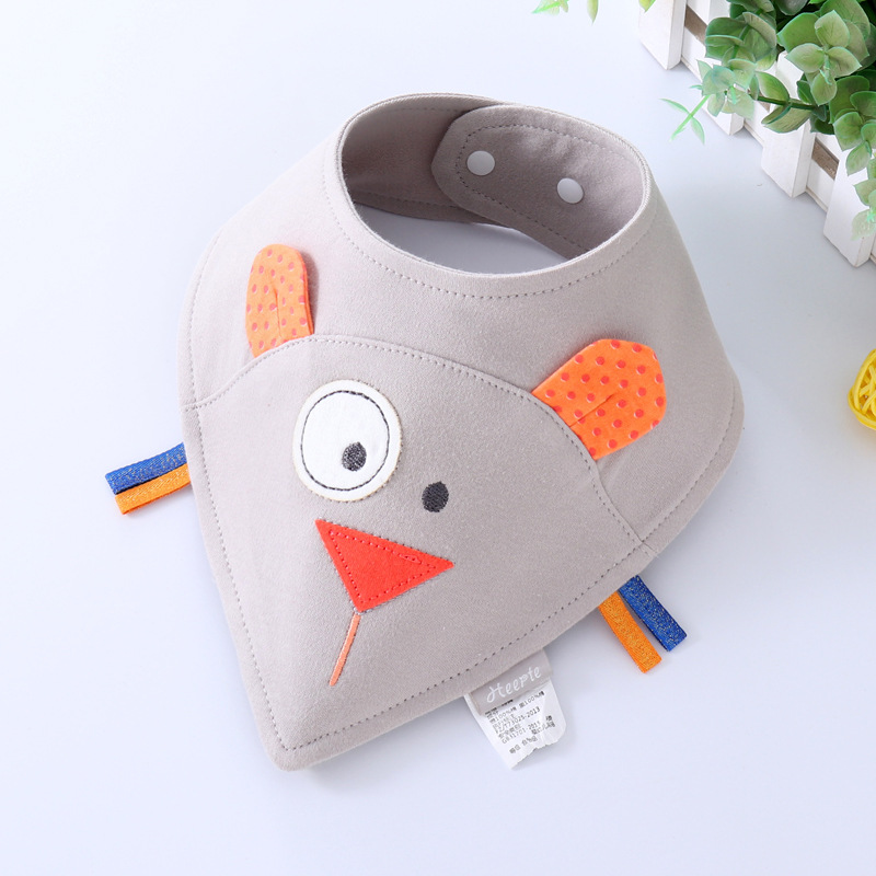 Heer Special Spring New Model Cartoon Three-dimensional Embroidered Triangular Binder Baby Cotton Pinafore Heer Special Spring New Model Cartoon Three-dimensional Embroidered Triangular Binder Baby Cotton Pinafore