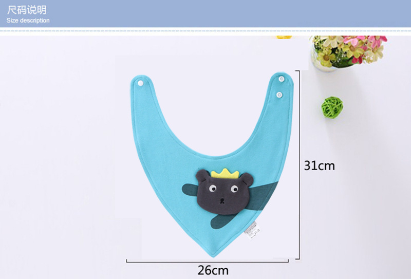 Heer Special Spring New Model Cartoon Three-dimensional Embroidered Triangular Binder Baby Cotton Pinafore Heer Special Spring New Model Cartoon Three-dimensional Embroidered Triangular Binder Baby Cotton Pinafore