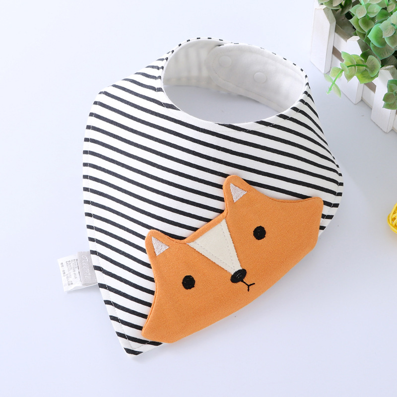 Heer Special Spring New Model Cartoon Three-dimensional Embroidered Triangular Binder Baby Cotton Pinafore Heer Special Spring New Model Cartoon Three-dimensional Embroidered Triangular Binder Baby Cotton Pinafore
