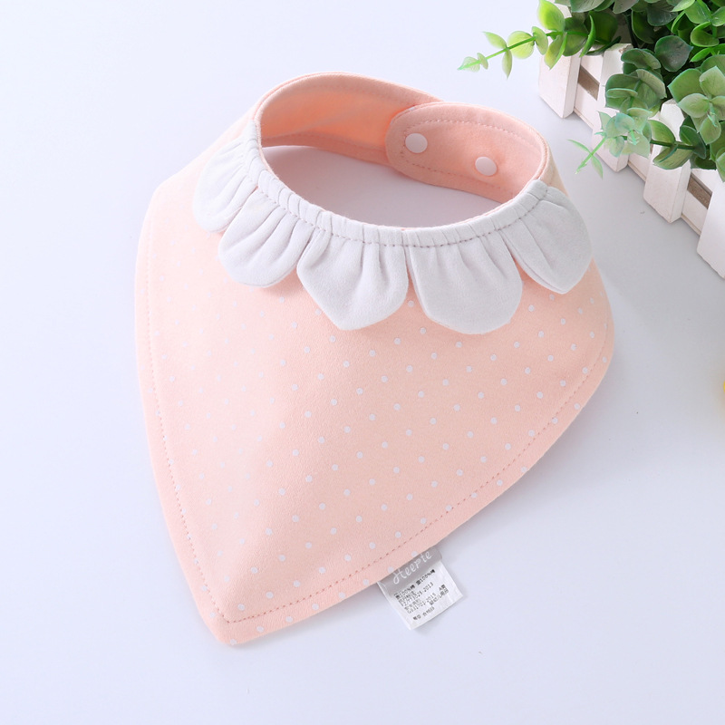 Heer Special Spring New Model Cartoon Three-dimensional Embroidered Triangular Binder Baby Cotton Pinafore