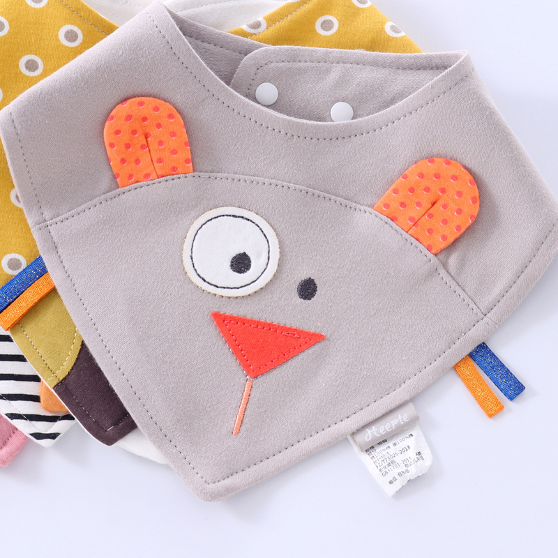 Heer Special Spring New Model Cartoon Three-dimensional Embroidered Triangular Binder Baby Cotton Pinafore Heer Special Spring New Model Cartoon Three-dimensional Embroidered Triangular Binder Baby Cotton Pinafore