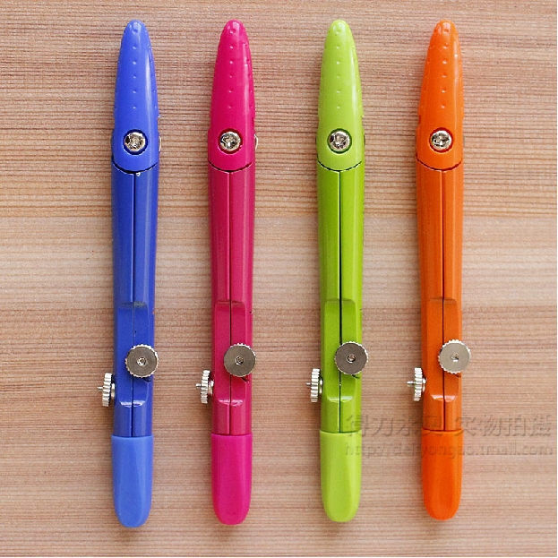 Deli 8607 Pencil Refill Compasses Colorful Drawing Compasses/Survey Instrument All Metal Easy to Carry