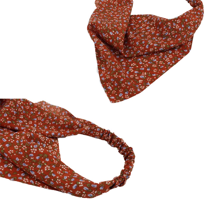 Amazon Hot Sale Printing Triangular Binder Hair Band Bohemian Baotou Elastic Ribbon Female Dustproof Headscarf Wholesale