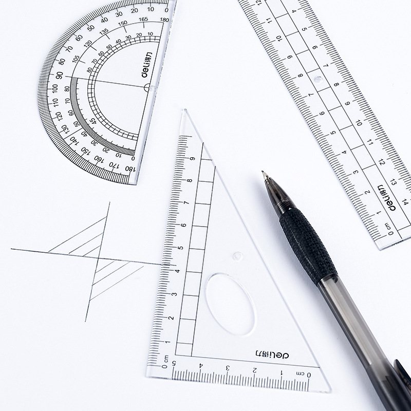 Deli 9591 Compasses Student Drawing Combo 8 Set Compasses Ruler Set Examination Set Deli Compasses