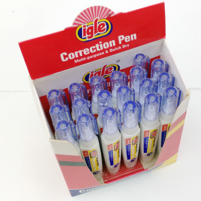 Liquid paper correction fluid fix igle authentic stationery metal pen