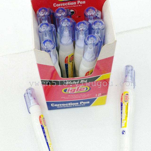 Liquid paper correction fluid fix igle authentic stationery metal pen