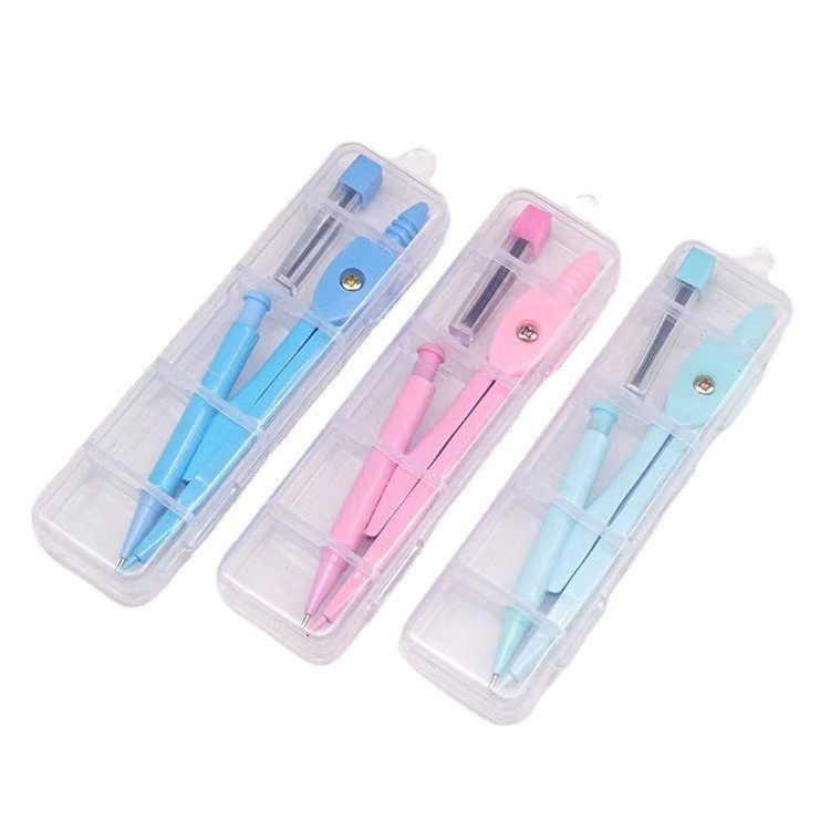 Primary and Secondary School Students Compasses Ruler Set Stationery Set Commonly Used Drawing Measurement School Supplies Wholesale Prize Gift