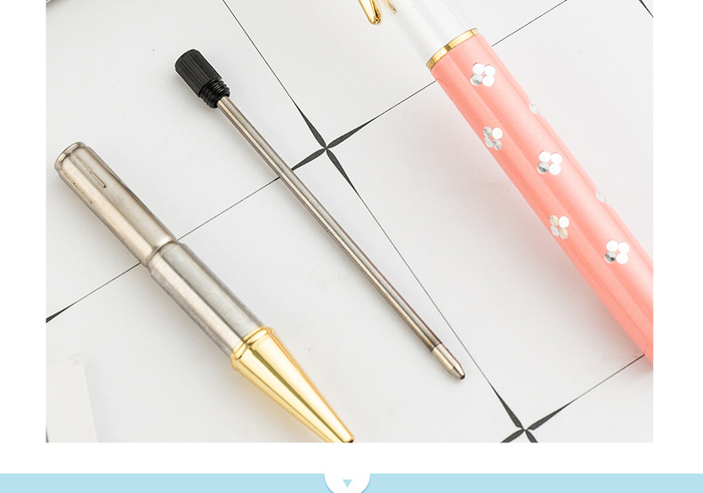 Exclusive for Cross-Border Metal Ball Point Pen Liquid Ball Pen DIY Empty Tube Advertising Marker Customized Logo Creative Gift Pen Wholesale