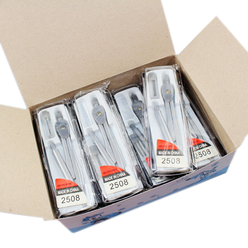 Pride 2508 Compasses Boxed Compasses Student Geometric Drawing Supplies with Pencil Refill
