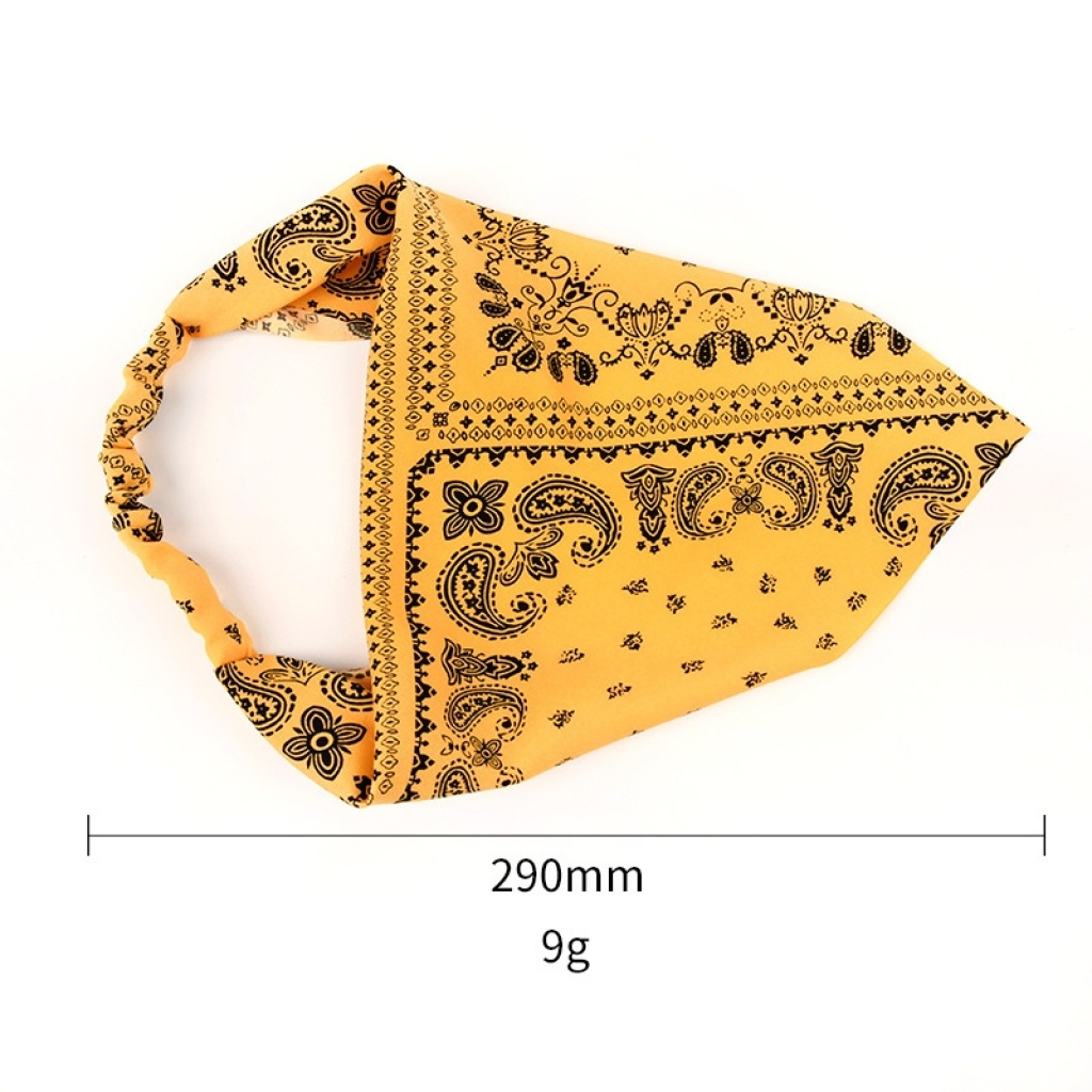 Cross-Border New Arrival Baotou Triangular Binder Elastic Ribbon European and American Fashion Sports Paisley Headscarf Headband Customization Cross-Border New Arrival Baotou Triangular Binder Elastic Ribbon European and American Fashion Sports Paisley Headscarf Headband Customization