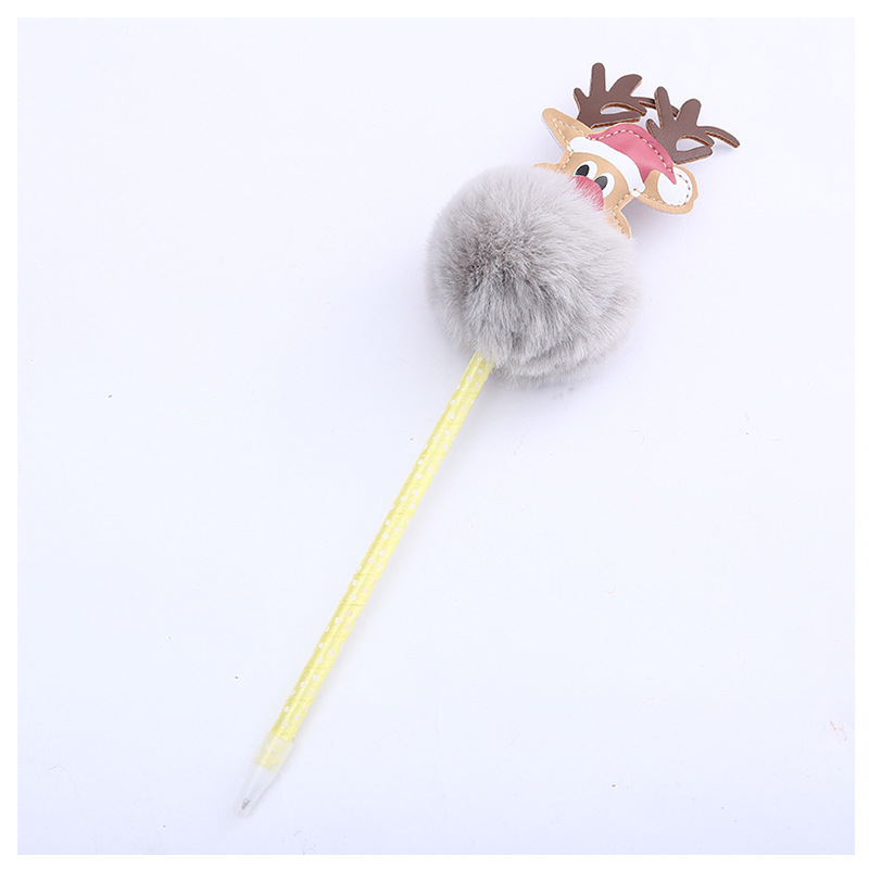 Creative Cartoon Fur Ball Pen Multi-Color Hairy Ball Ballpoint Pen Student Prize Pompom Pen Customizable Factory Direct Sales