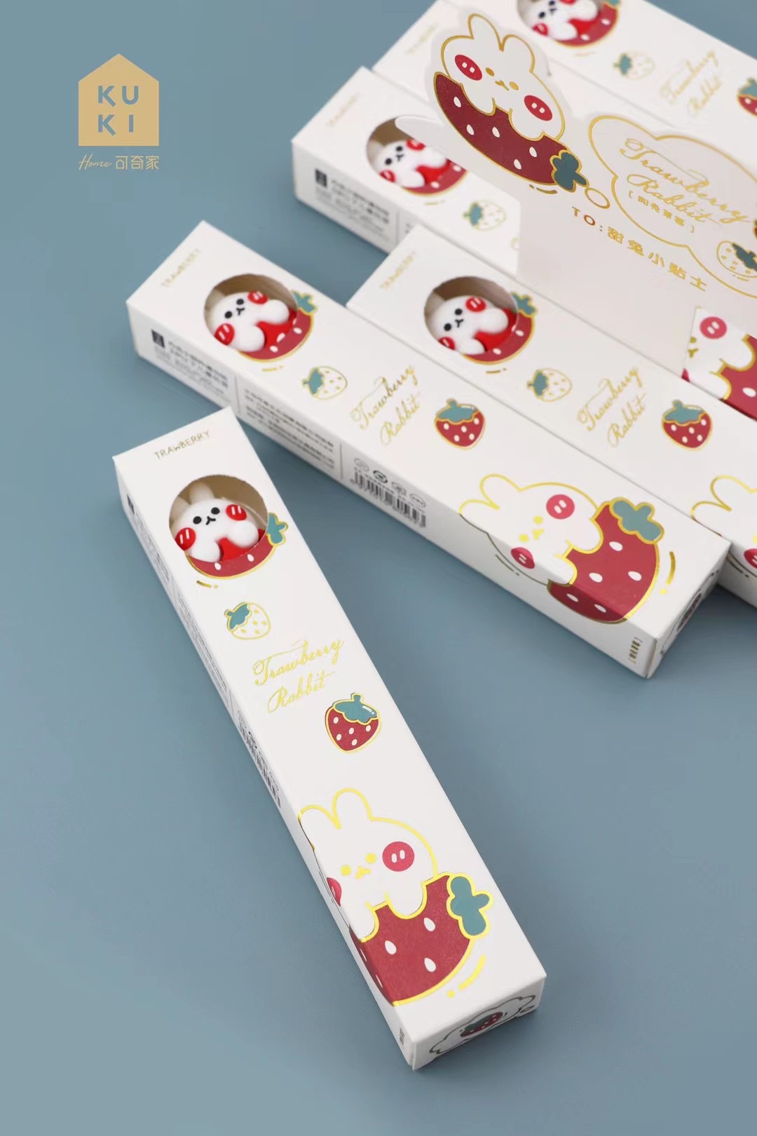 Keqi KK-7562 Silicone Cute Cartoon Sweet Rabbit Strawberry Ballpoint Pen Cartoon Cute Rabbit Gel Pen Fashion Ball Pen Keqi KK-7562 Silicone Cute Cartoon Sweet Rabbit Strawberry Ballpoint Pen Cartoon Cute Rabbit Gel Pen Fashion Ball Pen