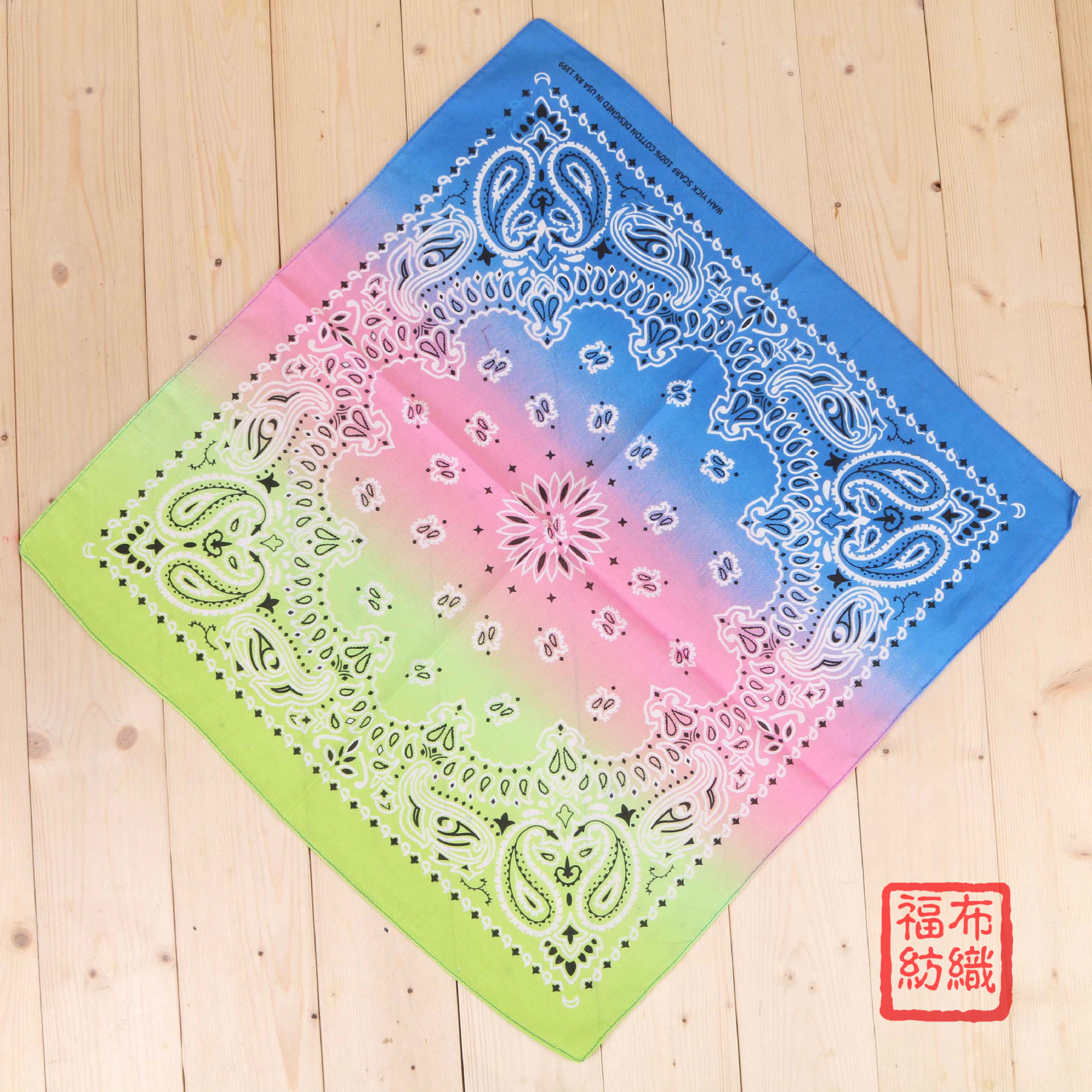 55cm Paisley Gradient Printing Scarf Square Cotton Outdoor Sports Cycling Headscarf Triangular Binder Customizable 55cm Paisley Gradient Printing Scarf Square Cotton Outdoor Sports Cycling Headscarf Triangular Binder Customizable
