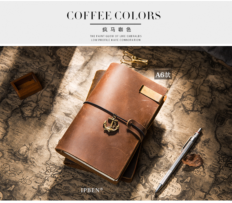 Handmade First Layer Leather Book Genuine Leather Hand Account Binder Notebook Retro Nostalgic Travel Diary Book A5a6a7