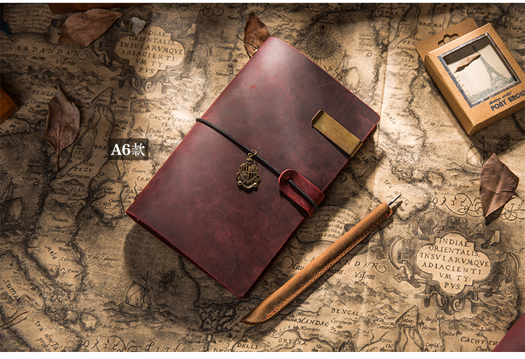 Handmade First Layer Leather Book Genuine Leather Hand Account Binder Notebook Retro Nostalgic Travel Diary Book A5a6a7