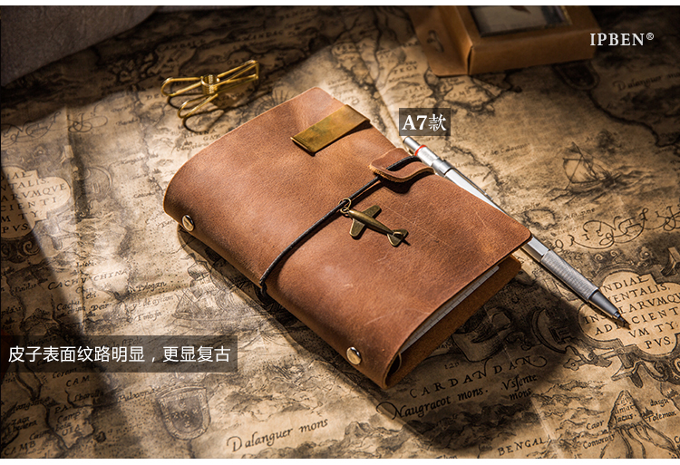 Handmade First Layer Leather Book Genuine Leather Hand Account Binder Notebook Retro Nostalgic Travel Diary Book A5a6a7