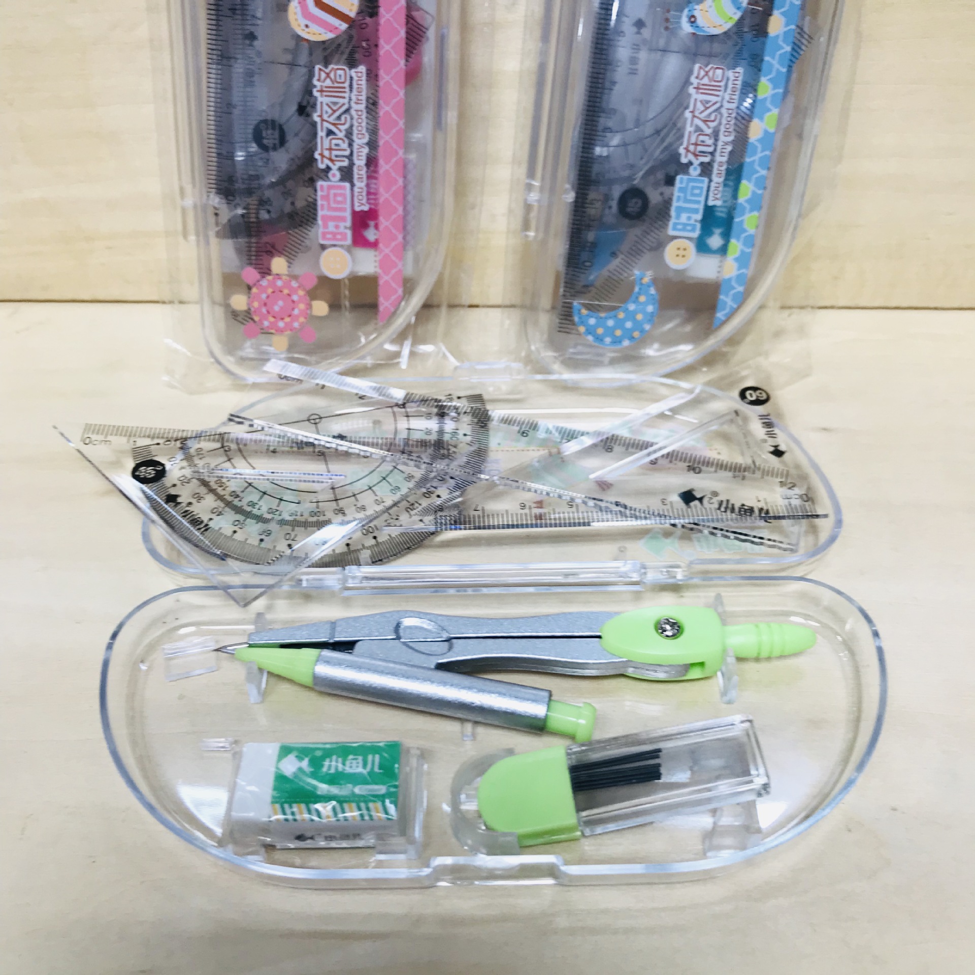 Middle School Students Learn to Use Compasses + Triangular Plate Ruler Sets 8-Piece Set Gift Box Math Drawing Tools Custom Logo Middle School Students Learn to Use Compasses + Triangular Plate Ruler Sets 8-Piece Set Gift Box Math Drawing Tools Custom Logo