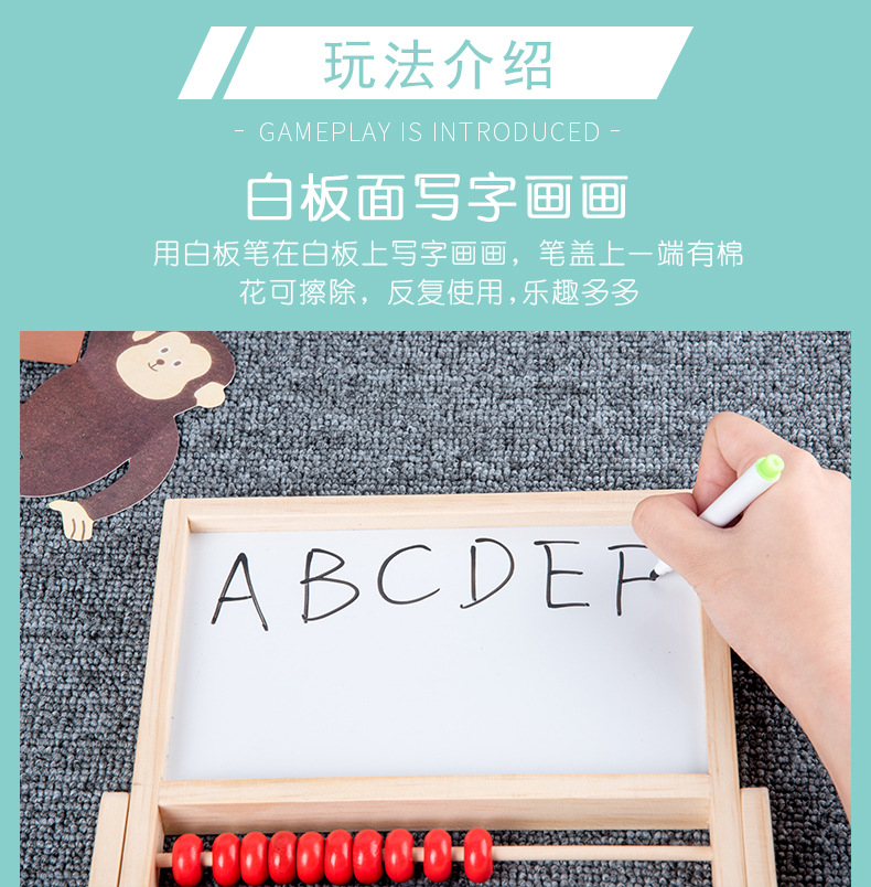 Children's Drawing Board Erasable Household Small Blackboard Easel Learning Writing Whiteboard Magnetic Ball Pen Dust-Free Baby Doodle Children's Drawing Board Erasable Household Small Blackboard Easel Learning Writing Whiteboard Magnetic Ball Pen Dust-Free Baby Doodle