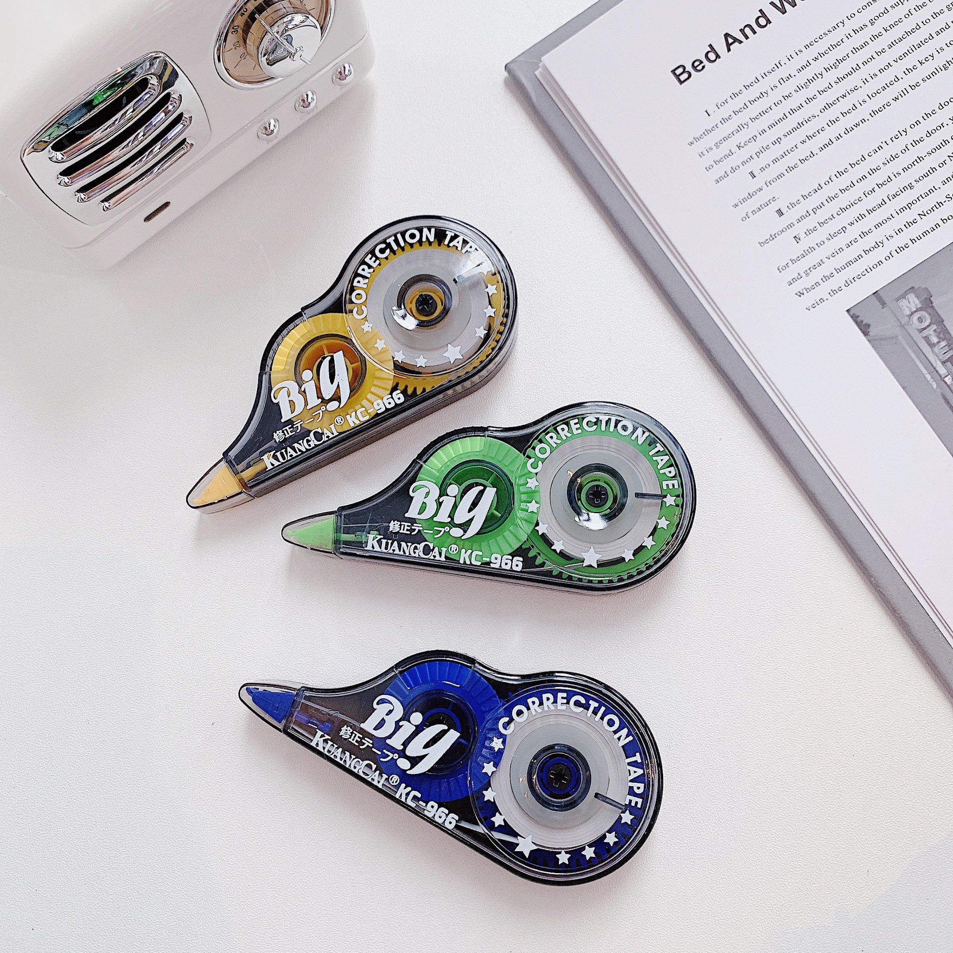 Crazy Color Correction Tape Large Capacity 6-Pack Correction Tape Correction Tape Correction Fluid Office Student Supplies Correction Tape