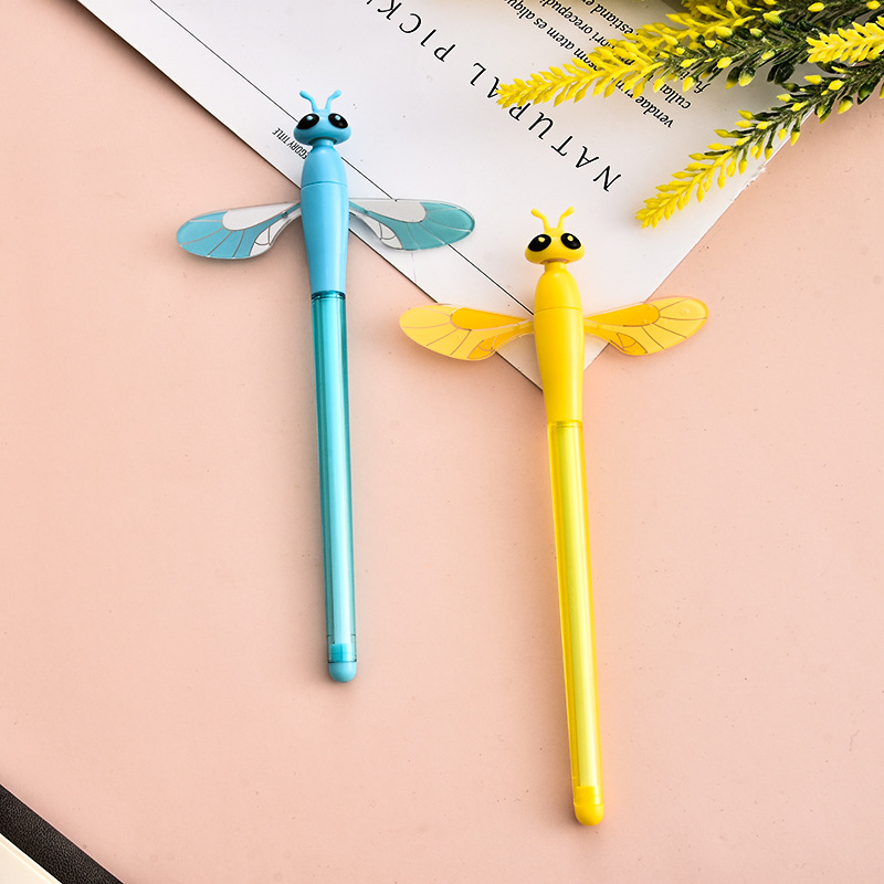 New Fashion Dragonfly Gel Pen Neutral Ball Pen Creative Stationery for Students Cute Learning