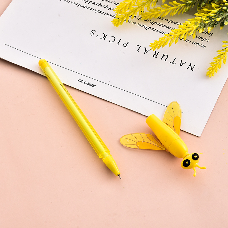 New Fashion Dragonfly Gel Pen Neutral Ball Pen Creative Stationery for Students Cute Learning