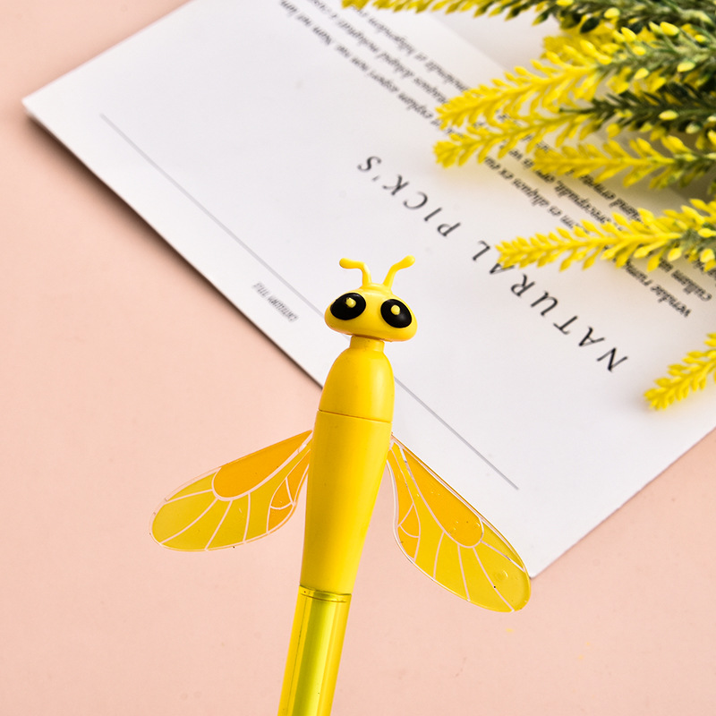 New Fashion Dragonfly Gel Pen Neutral Ball Pen Creative Stationery for Students Cute Learning