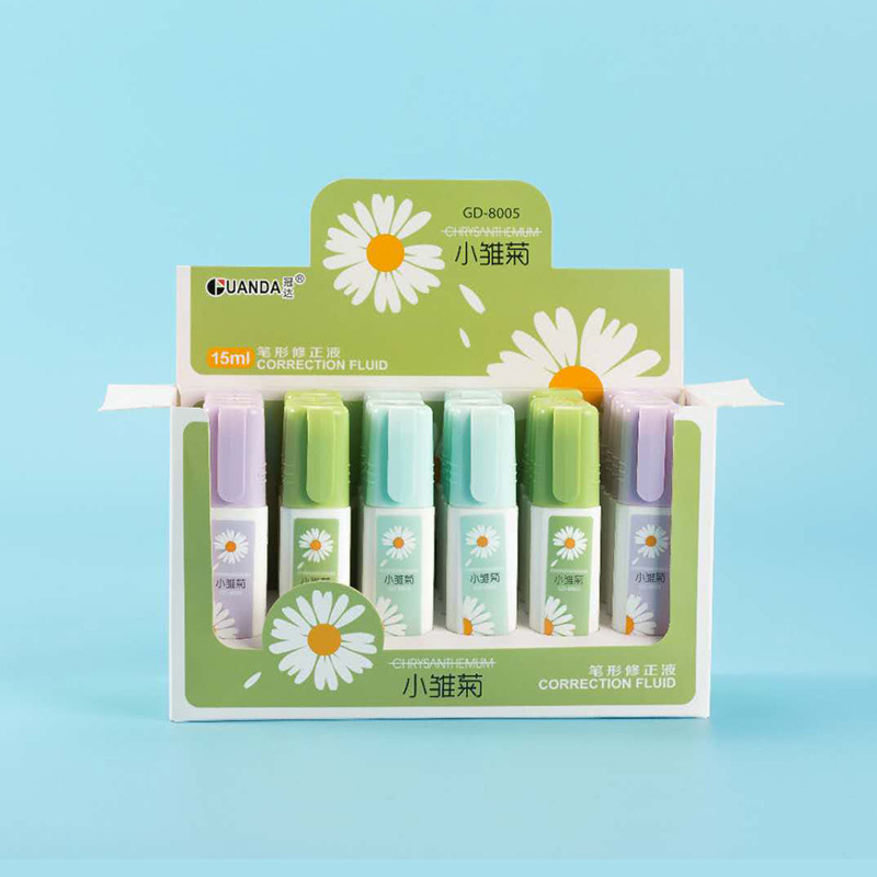 Cartoon Correction Fluid Correction Fluid Student Steel Head Correction Fluid Study Stationery Pen Shape Correction Fluid Wholesale