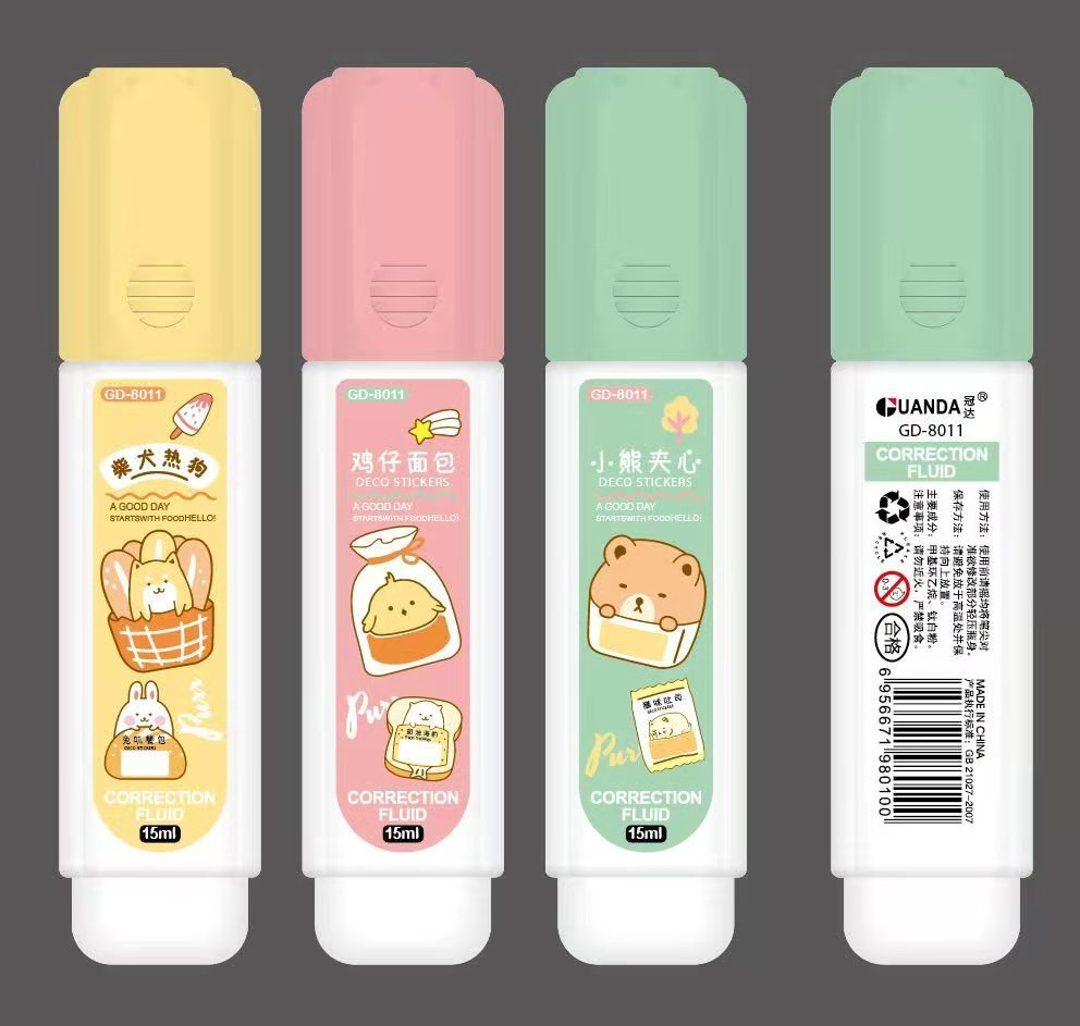Cartoon Correction Fluid Correction Fluid Student Steel Head Correction Fluid Study Stationery Pen Shape Correction Fluid Wholesale Cartoon Correction Fluid Correction Fluid Student Steel Head Correction Fluid Study Stationery Pen Shape Correction Fluid Wholesale
