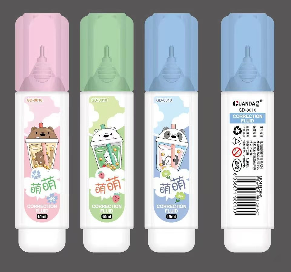 Cartoon Correction Fluid Correction Fluid Student Steel Head Correction Fluid Study Stationery Pen Shape Correction Fluid Wholesale Cartoon Correction Fluid Correction Fluid Student Steel Head Correction Fluid Study Stationery Pen Shape Correction Fluid Wholesale