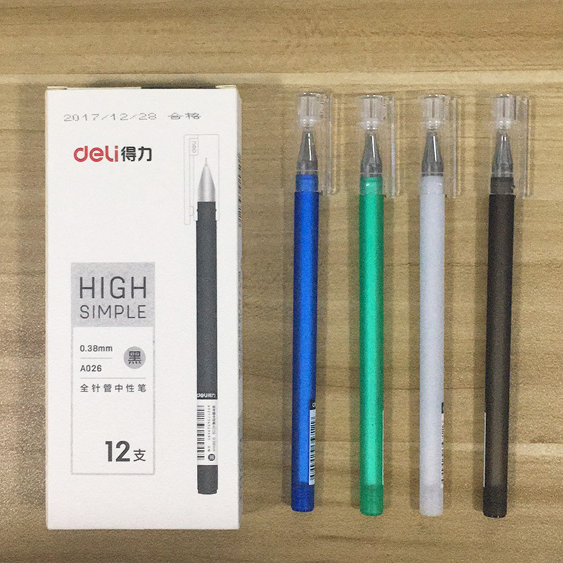Deli Fresh Student Gel Pen 0.35 Cute Black Pen 0.38 Cartoon Bullet Full Needle Tube Ball Pen 0.5 Deli Fresh Student Gel Pen 0.35 Cute Black Pen 0.38 Cartoon Bullet Full Needle Tube Ball Pen 0.5