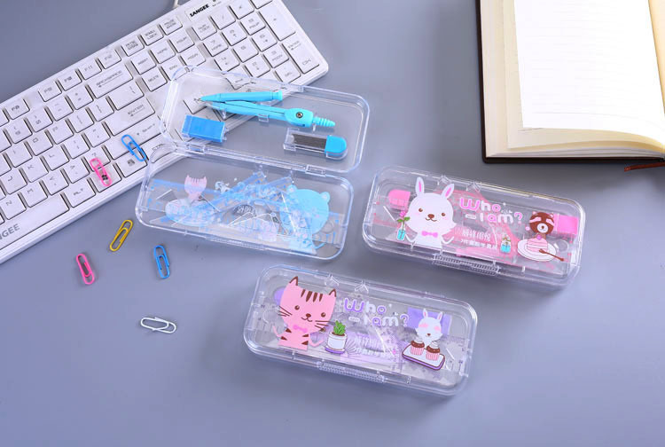 Student Stationery Cartoon Multifunctional Compasses Set Metal Compass Ruler 7-Piece Set Exam Drawing Tools Student Stationery Cartoon Multifunctional Compasses Set Metal Compass Ruler 7-Piece Set Exam Drawing Tools