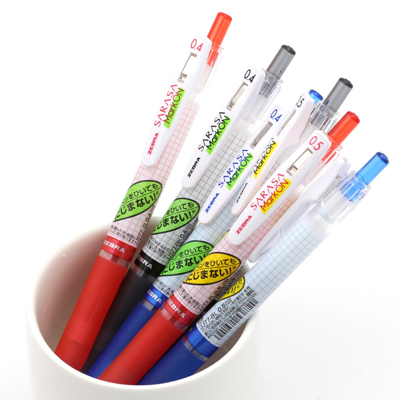 Japanese Zebra Jj77/Jjs77 Grid Rod Gel Pen Ball Pen Fluorescent Pen Not Smudge 0.4/0.5mm