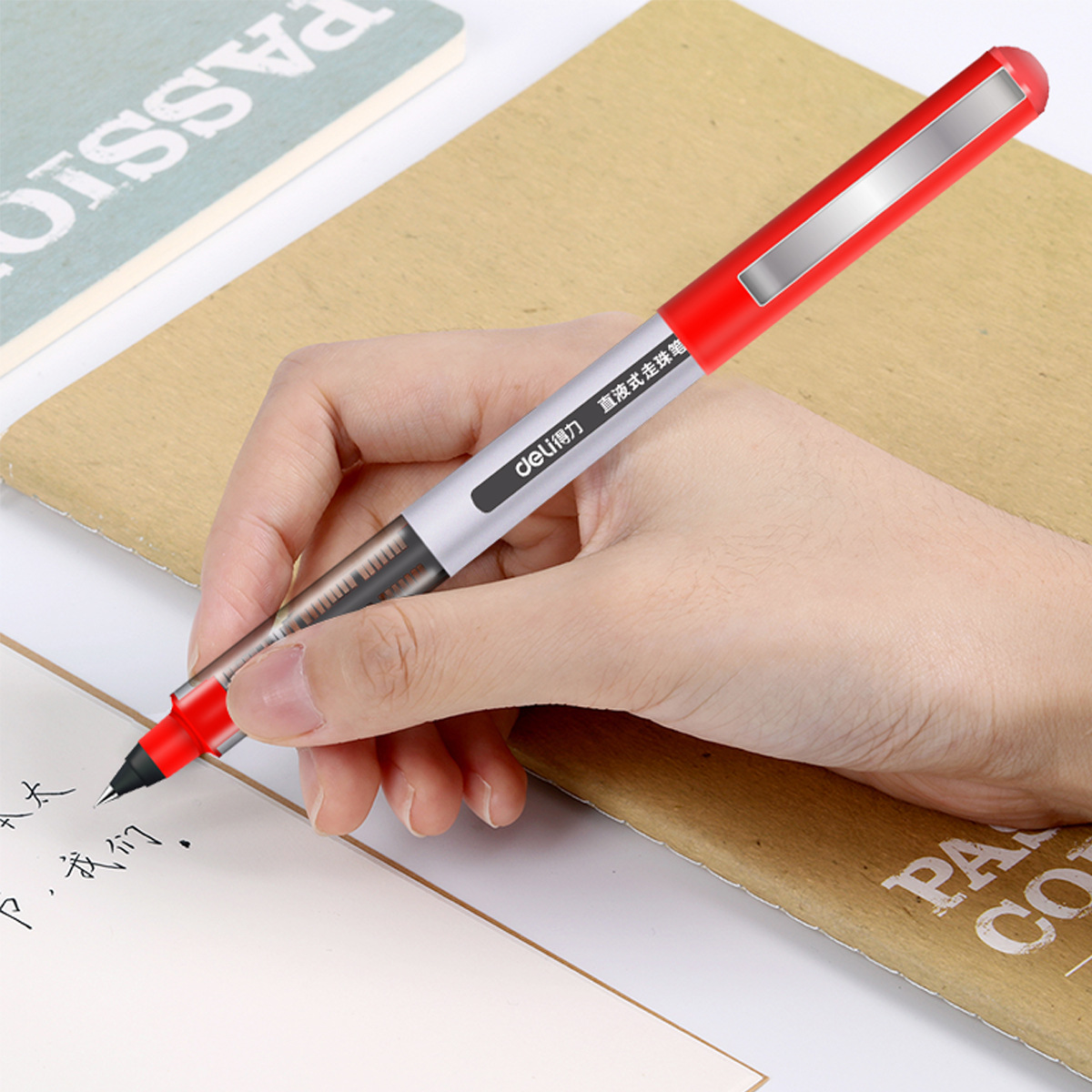 Deli S656 Roller Pen 0.5mm Bullet Straight Liquid Ballpoint Pen Exam Gel Pen Signature Ball Pen 1