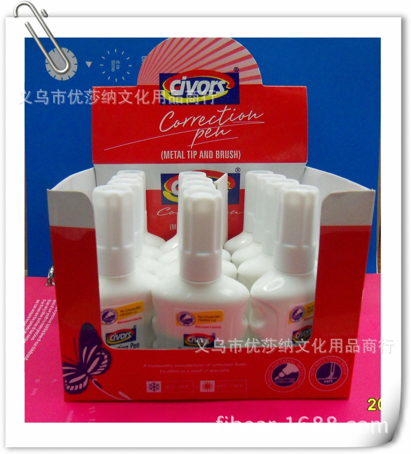 2015 all new civors eco-toxic correction fluid, Office bottle and brush dual-use metal pen 2015 all new civors eco-toxic correction fluid, Office bottle and brush dual-use metal pen