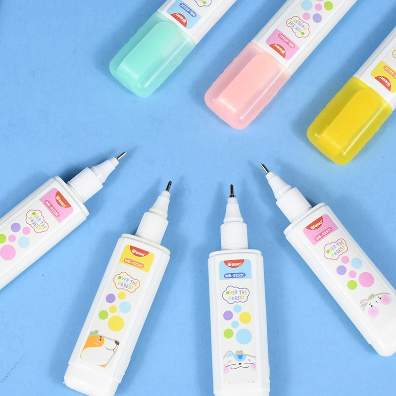 Student Office Dedicated 12G White Correction Fluid Metal Pen Head Durable Correction Correction Solution Factory Direct Sales