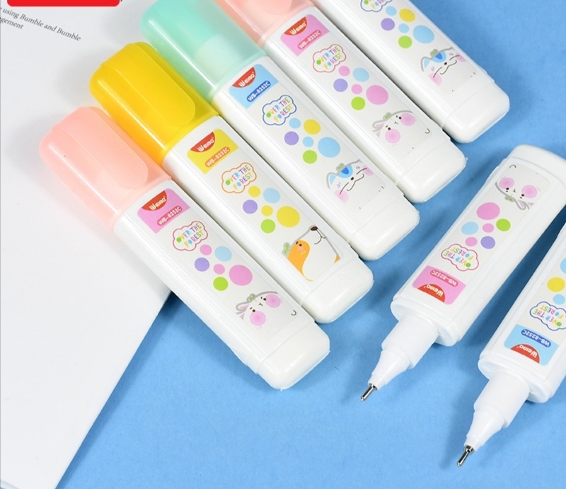 Student Office Dedicated 12G White Correction Fluid Metal Pen Head Durable Correction Correction Solution Factory Direct Sales