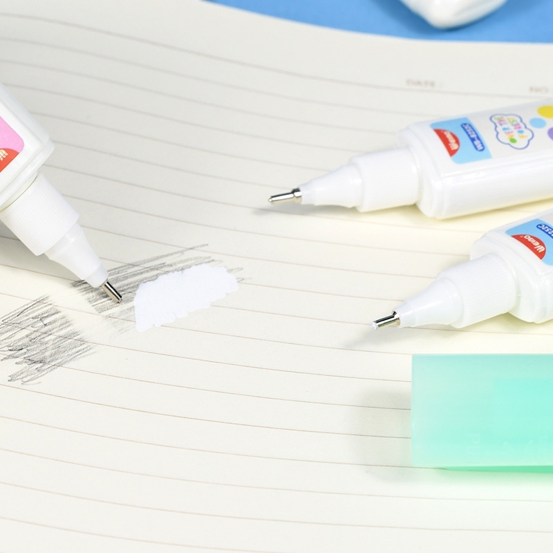 Student Office Dedicated 12G White Correction Fluid Metal Pen Head Durable Correction Correction Solution Factory Direct Sales