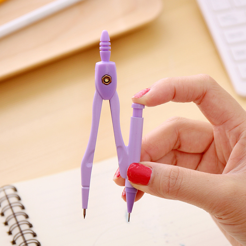 Classic Simple Compasses Ruler Set Fresh Children&#039;s Student Studying Stationery Supplies Drawing Measurement 7-Piece Set