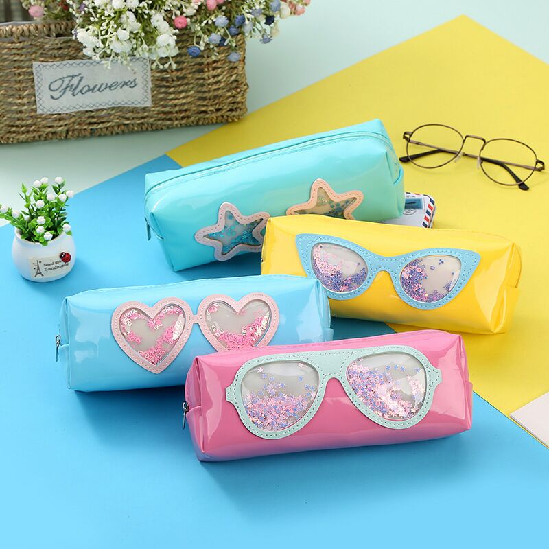Stock new hair ball pen bag student sequin makeup lady children&#039;s sequin pen bag