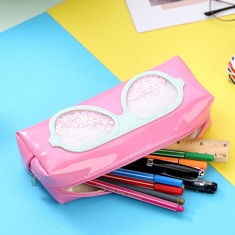 Stock new hair ball pen bag student sequin makeup lady children's sequin pen bag