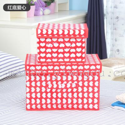 Two-piece non-woven storage box with buckle Binder coated waterproof storage box Two-piece non-woven storage box with buckle Binder coated waterproof storage box