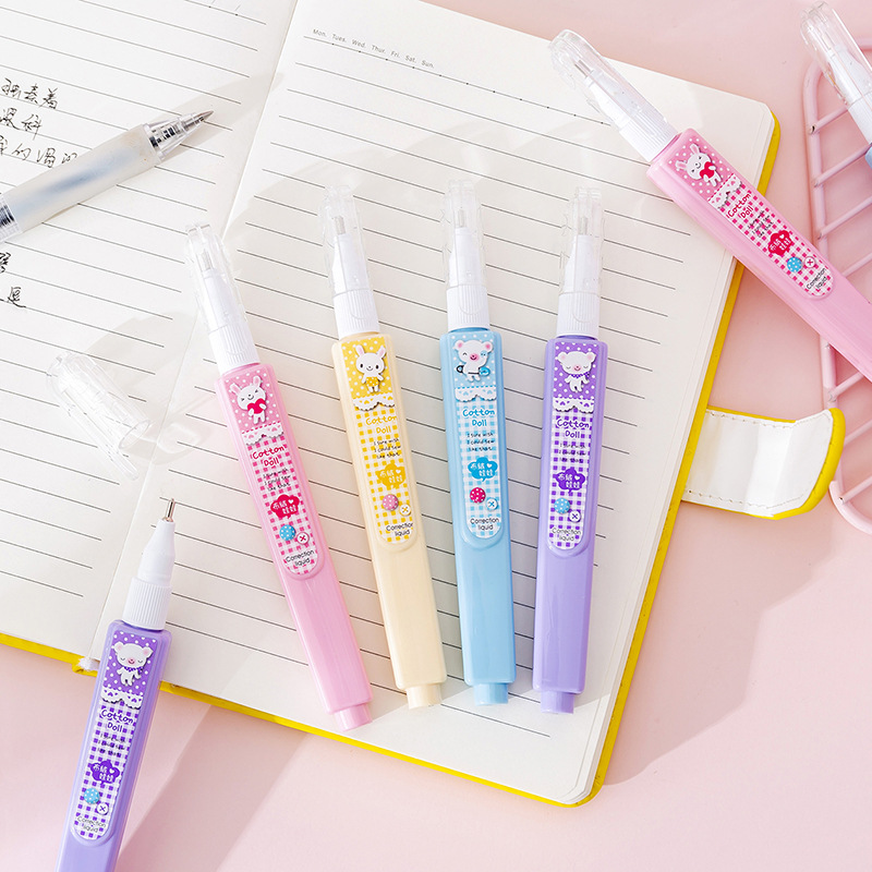 Hobby 65081 Cartoon Correction Fluid Cartoon Student Correction Fluid Student Writing Supplies Cartoon Gifts Wholesale