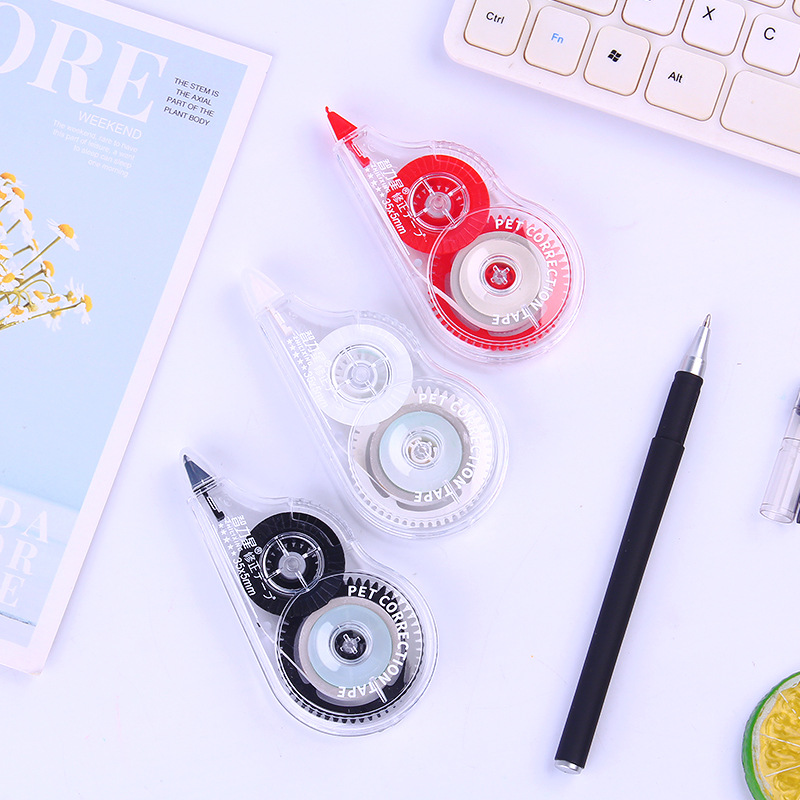 Cartoon Large Capacity Correction Tape Set 6 Pack Transparent with Heart Correction Fluid Students&#039; Supplies Affordable Correction Fluid