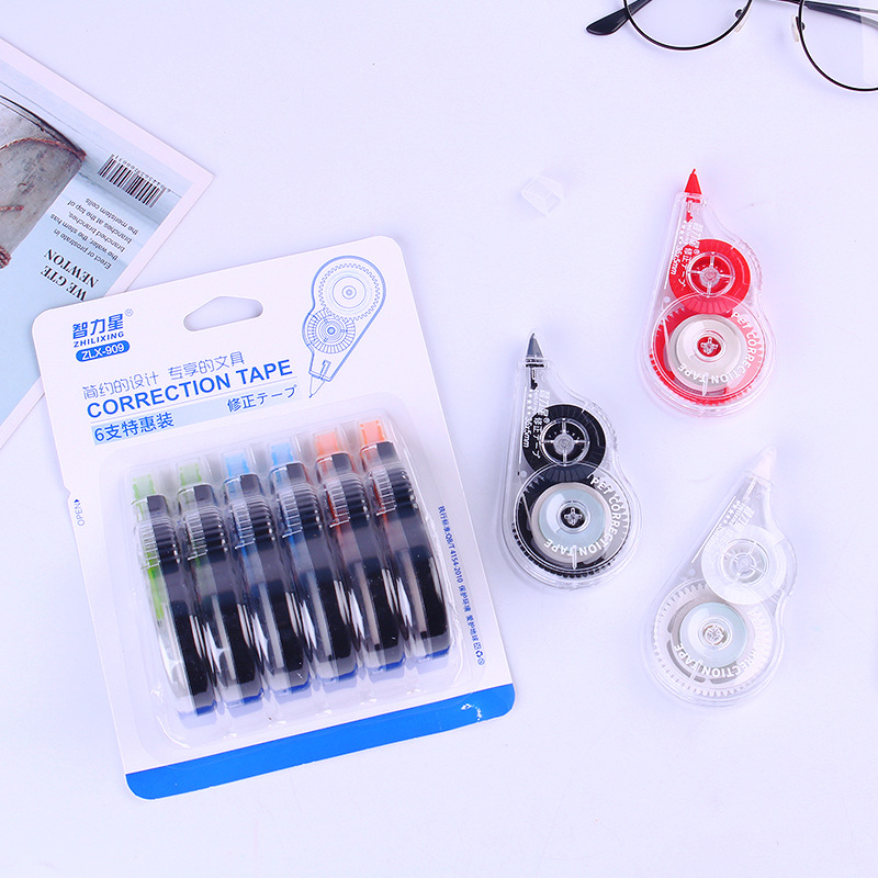 Cartoon Large Capacity Correction Tape Set 6 Pack Transparent with Heart Correction Fluid Students' Supplies Affordable Correction Fluid Cartoon Large Capacity Correction Tape Set 6 Pack Transparent with Heart Correction Fluid Students' Supplies Affordable Correction Fluid