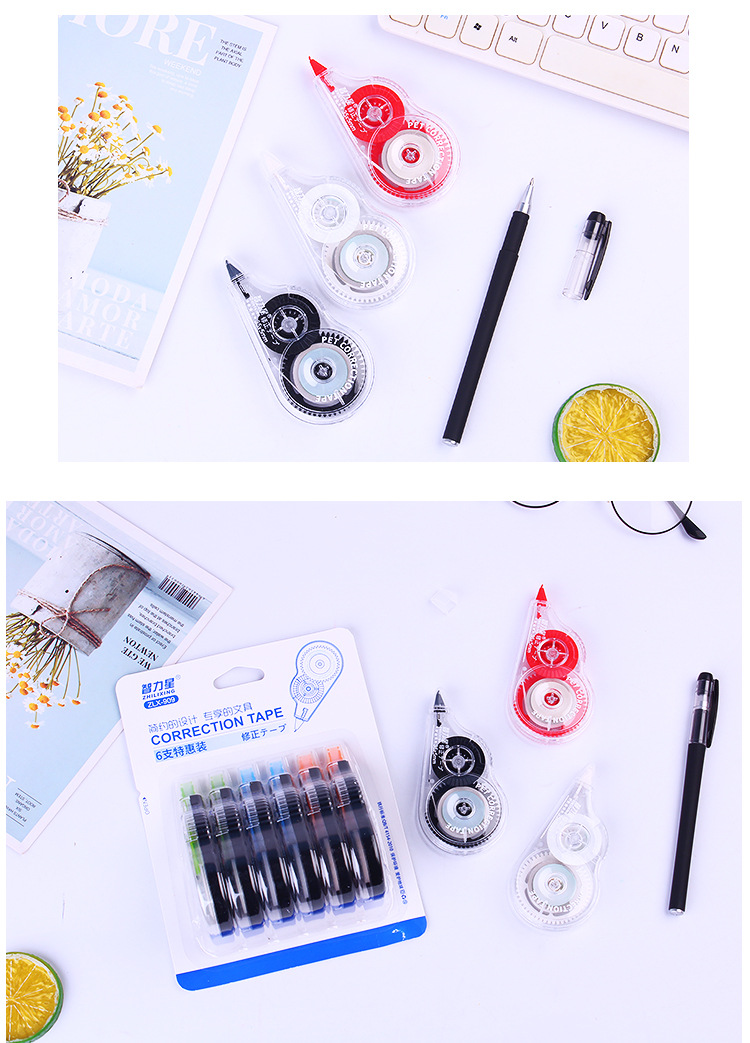 Cartoon Large Capacity Correction Tape Set 6 Pack Transparent with Heart Correction Fluid Students' Supplies Affordable Correction Fluid Cartoon Large Capacity Correction Tape Set 6 Pack Transparent with Heart Correction Fluid Students' Supplies Affordable Correction Fluid