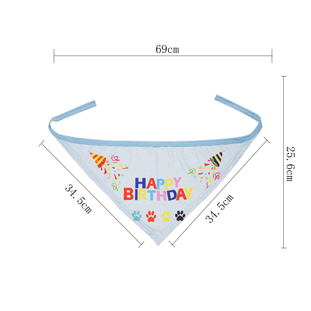 Customized Foreign Trade Creative Dog Birthday Hat Pet Birthday Party Hat Printing Pet Dog Triangular Binder Customized Foreign Trade Creative Dog Birthday Hat Pet Birthday Party Hat Printing Pet Dog Triangular Binder