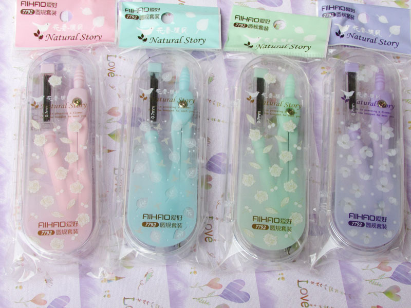 Hobby Compasses 7711, 7792 Mechanical Pencil Pen Metal Compass Compasses Set Cute Student Stationery Authentic Wholesale