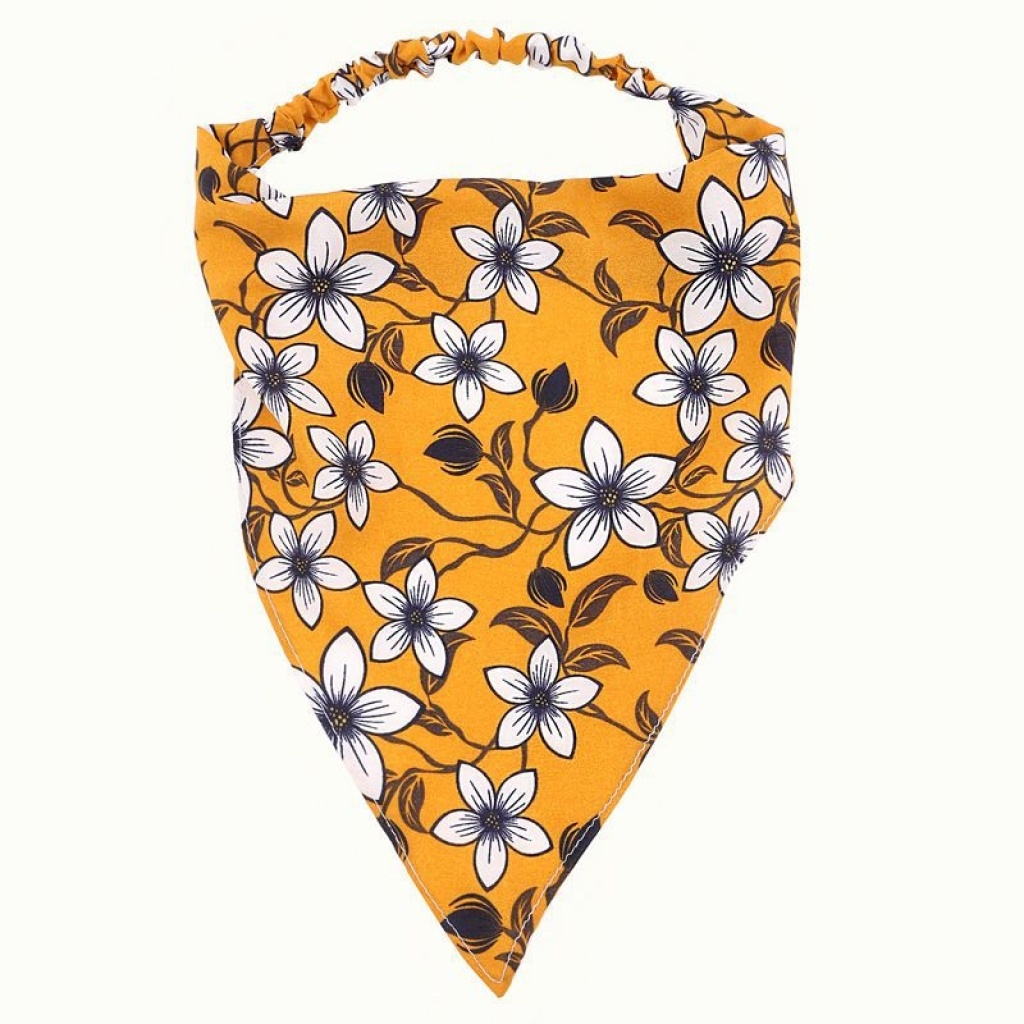 Amazon New Triangular Binder Hair Band Women's Oil Smoke-Proof Floral Headscarf New Elastic Ribbon Women Bandeau