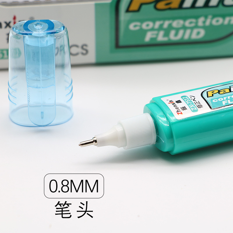 Zhenxin 7512 Correction Fluid Correction Fluid Large Capacity Quick-Drying Steel Head Correction Fluid Learning Office 12ml