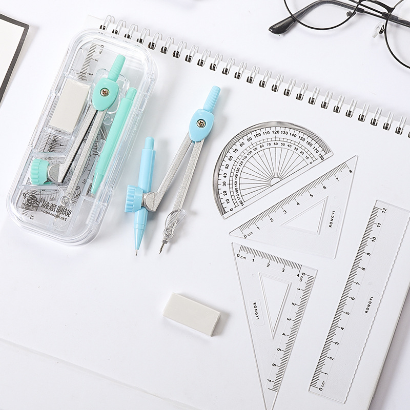 Compasses Drawing Set Student Compasses Drawing Tools 7-Piece Set Exam Compasses Ruler Set Stationery Wholesale Compasses Drawing Set Student Compasses Drawing Tools 7-Piece Set Exam Compasses Ruler Set Stationery Wholesale